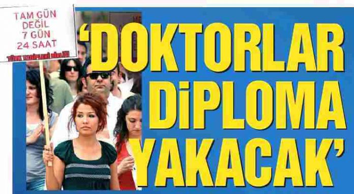 Akşam - Doktorlar Diploma Yakacak